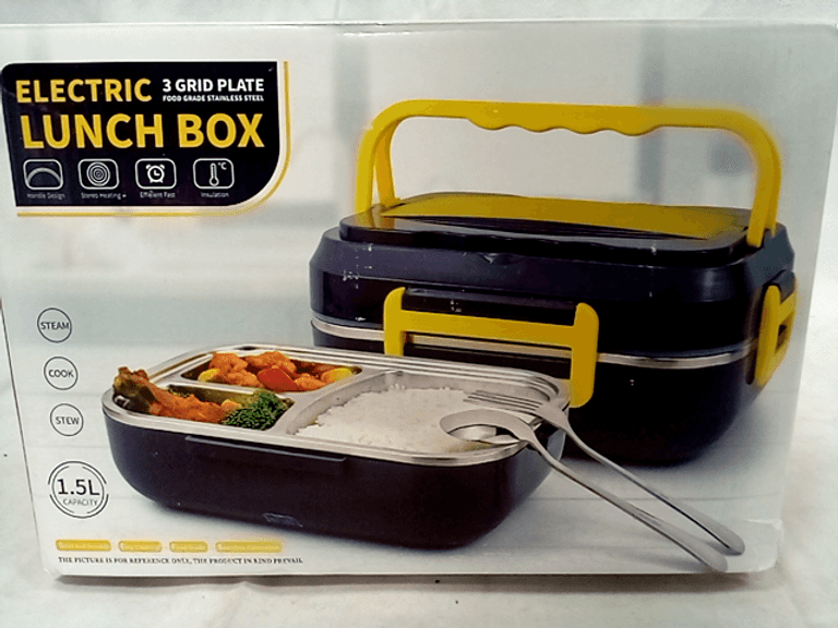 Electric 3-Grid Plate Lunch Box