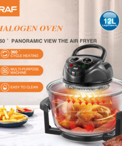 RAF 12L(ONLY) Desktop Cooker 3 In1 Glass Halogen Oven Air Fryer